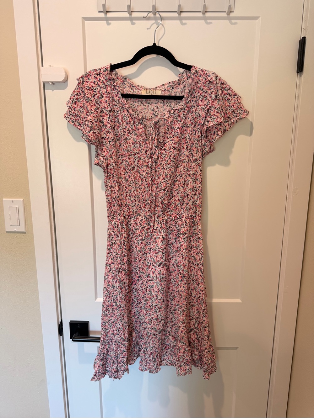 Pink Floral Midi Dress